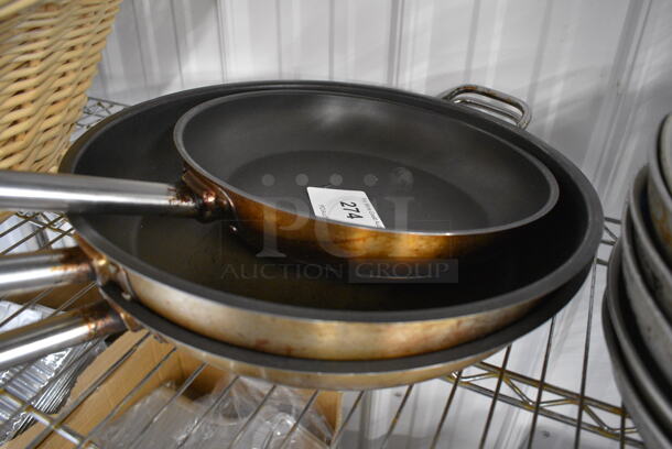 3 Various Metal Skillets. 21x11.5x2.5, 27x15x2.5. 3 Times Your Bid! - Image 2 of 2