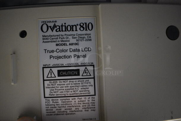 Ovation 810 Model A810C Tru Color Data LCD Projection Panel. 13x13.5x1.5 - Image 4 of 4