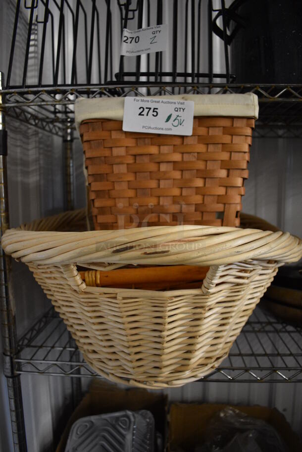 5 Various Baskets. Includes 28x21x10. 5 Times Your Bid!