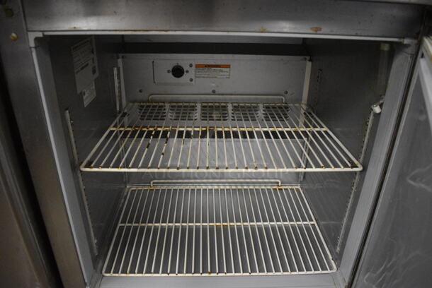 NICE! Beverage Air Model WTF27A Stainless Steel Commercial Single Door Undercounter Cooler on Commercial Casters. 115 Volts, 1 Phase. 27x30x35.5. Tested and Working! - Image 4 of 5