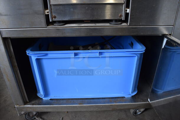 SWEET! Zumex Stainless Steel Commercial Floor Style Citrus Juicer on Commercial Casters. 115 Volts, 1 Phase. 26.5x24x72. Tested and Refrigeration Works But Parts Do Not Move - Image 7 of 10