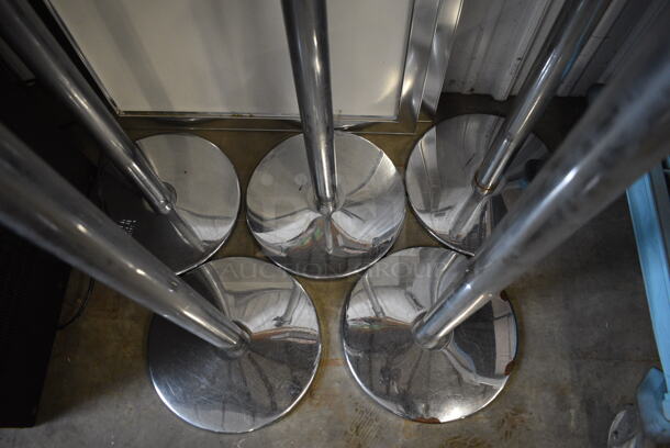 5 Tensabarrier Chrome Finish Stanchions. 14x14x40. 5 Times Your Bid! - Image 2 of 3
