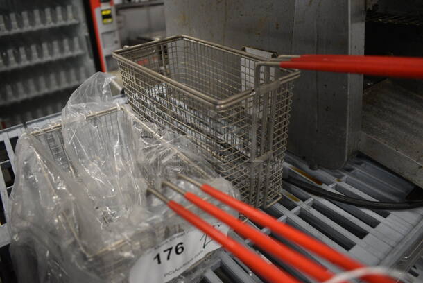 2 Metal Fry Baskets. 4.5x20x8, 5x21x6. 2 Times Your Bid! - Image 2 of 3