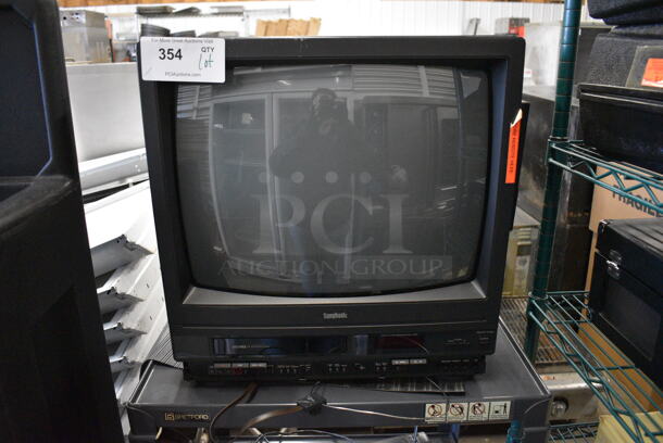 ALL ONE MONEY! Lot of Symponic 20" Television on Bretford Black Metal AV Cart! 24x18x42 - Image 3 of 5