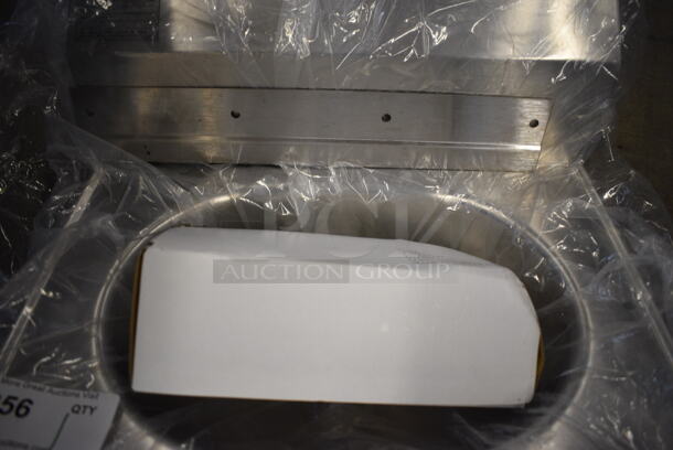BRAND NEW! Eagle Stainless Steel Commercial Wall Mount Single Bay Sink w/ Faucet, Handles and Wall Mount Bar. 19x15x17 - Image 3 of 3