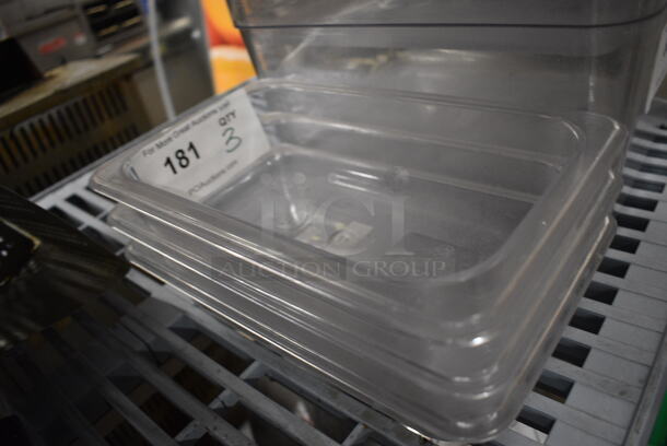 3 Clear Poly 1/4 Size Drop In Bins. 1/x2. 3 Times Your Bid! - Image 2 of 2
