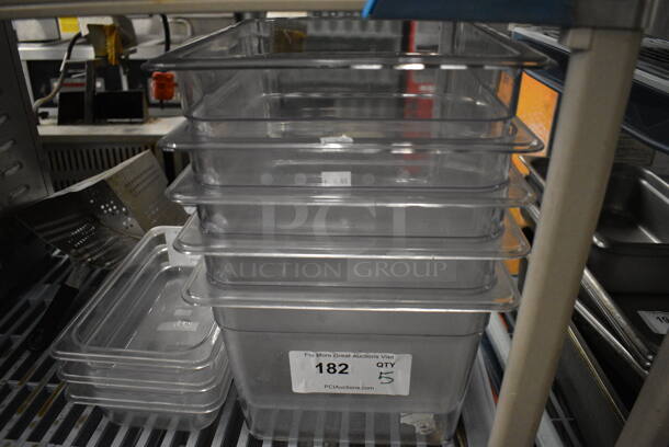 5 Clear Poly 1/2 Size Drop In Bins. 1/2x6. 5 Times Your Bid!