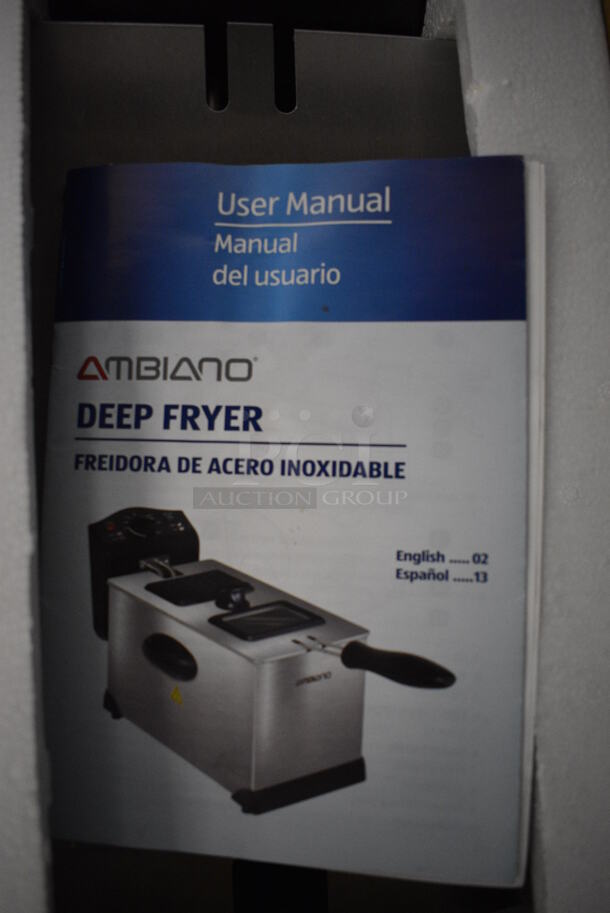 BRAND NEW IN BOX! Ambiano Countertop Stainless Steel Electric Powered Deep Fryer. 9.5x16x10 - Image 3 of 5
