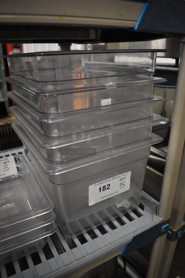 5 Clear Poly 1/2 Size Drop In Bins. 1/2x6. 5 Times Your Bid! - Image 2 of 2