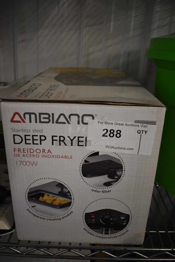 BRAND NEW IN BOX! Ambiano Countertop Stainless Steel Electric Powered Deep Fryer. 9.5x16x10 - Image 5 of 5