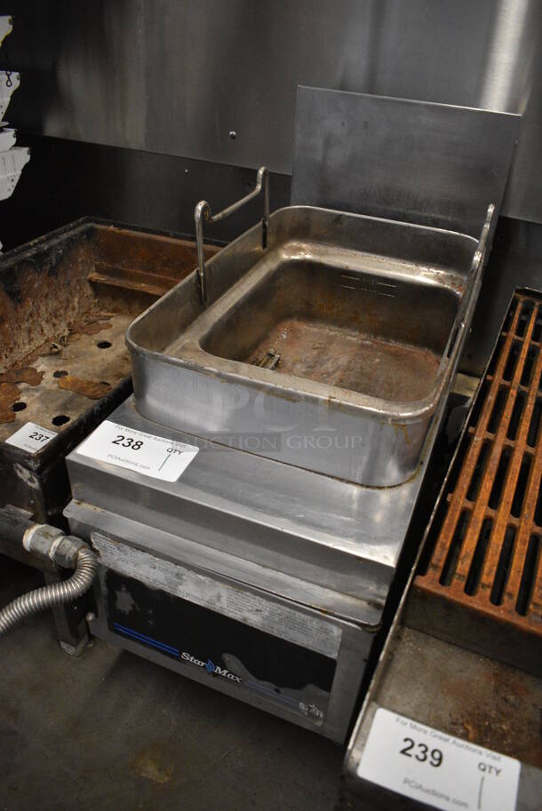 NICE! Star Max Stainless Steel Commercial Countertop Gas Powered Deep Fat Fryer. 12x26x24 - Image 2 of 6