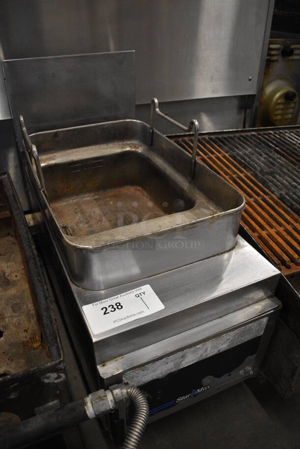 NICE! Star Max Stainless Steel Commercial Countertop Gas Powered Deep Fat Fryer. 12x26x24 - Image 4 of 6