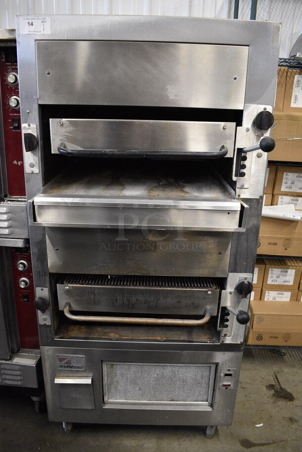 GREAT! Southbend Stainless Steel Commercial Floor Style Gas Powered Vertical Upright Broiler. 34x41x72