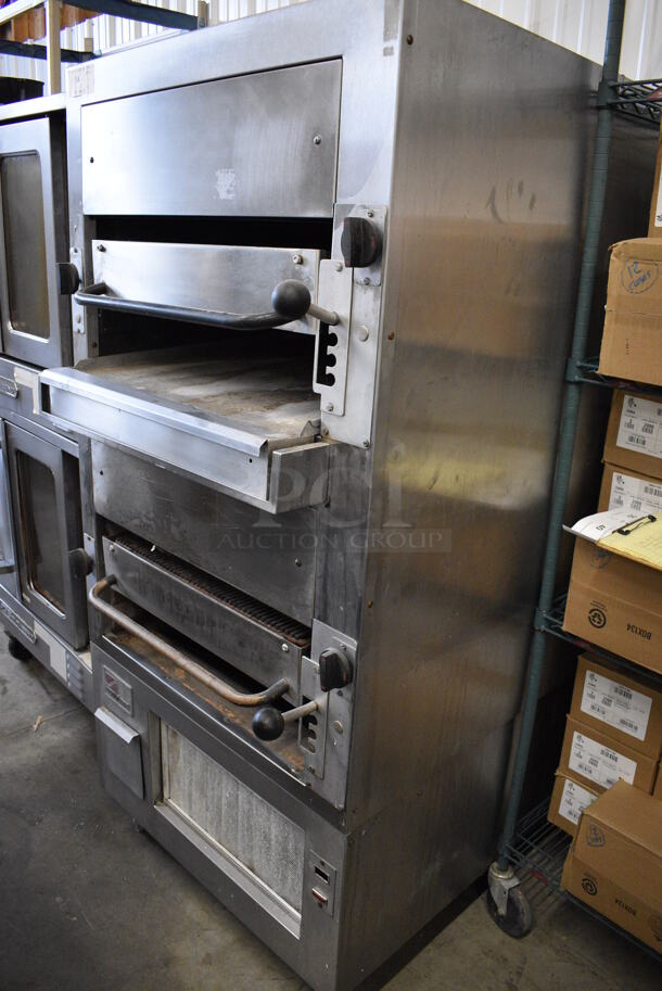 GREAT! Southbend Stainless Steel Commercial Floor Style Gas Powered Vertical Upright Broiler. 34x41x72 - Image 6 of 6