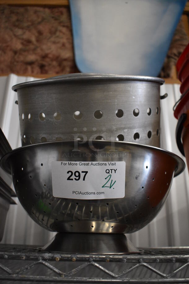 2 Various Metal Strainers. 11x11x9, 13.5x13.5x6. 2 Times Your Bid! - Image 3 of 3