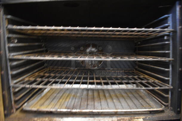 2 FANTASTIC! Southbend Stainless Steel Commercial Gas Powered Full Size Convection Ovens w/ View Through Doors, Metal Oven Racks and Thermostatic Controls on Commercial Casters. 38x40x71. 2 Times Your Bid! - Image 7 of 9