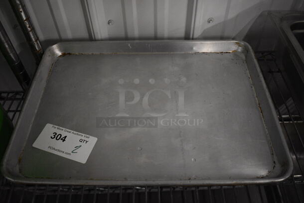 2 Metal Half Size Baking Pans. 18x13x1. 2 Times Your Bid!