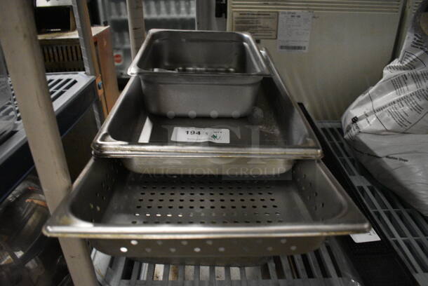 5 Various Stainless Steel Drop In Bins. Includes 1/1x2. 5 Times Your Bid!