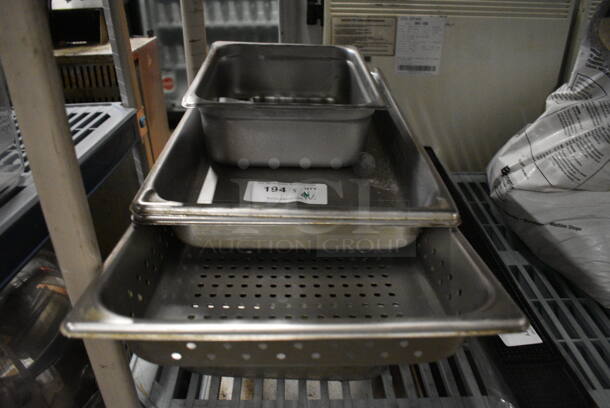 5 Various Stainless Steel Drop In Bins. Includes 1/1x2. 5 Times Your Bid! - Image 1 of 3