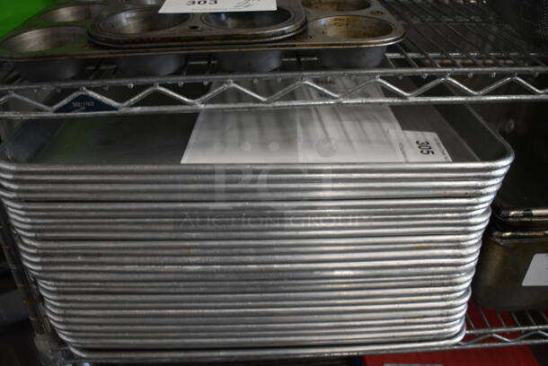 5 Metal Full Size Baking Pans. 18x26x1. 5 Times Your Bid!