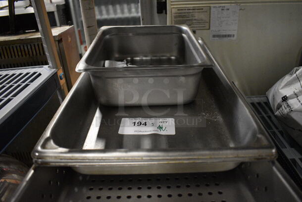 5 Various Stainless Steel Drop In Bins. Includes 1/1x2. 5 Times Your Bid! - Image 3 of 3