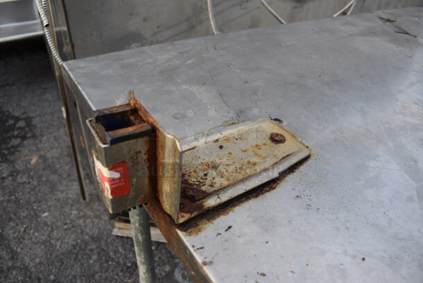 Stainless Steel Commercial Table w/ Metal Undershelf and Commercial Can Opener Mount. 72x30x34 - Image 3 of 4