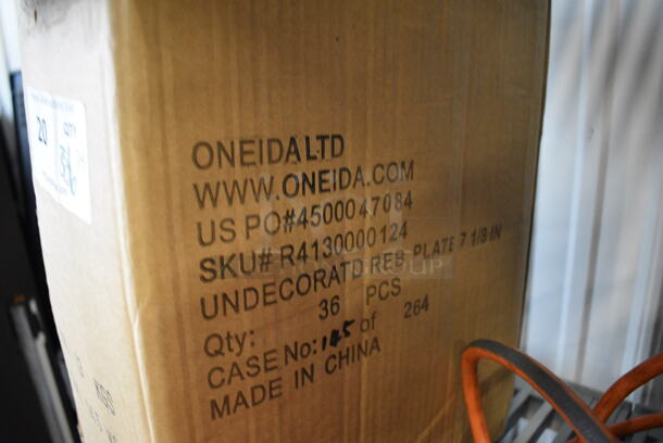 24 BRAND NEW IN BOX! White Ceramic Plates. 7x7x1. 24 Times Your Bid! - Image 3 of 3