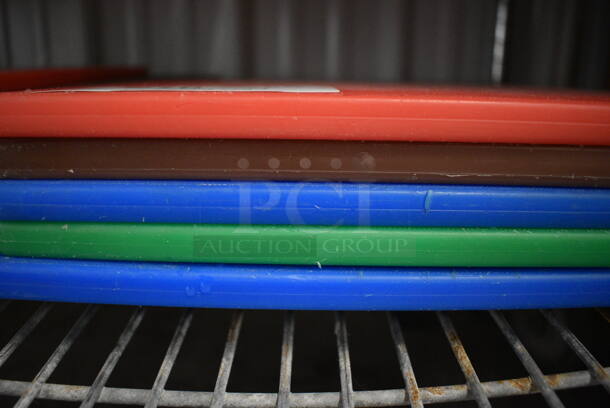 5 Cutting Boards; Red, Brown, 2 Blue and Green. 15x20x0.5. 5 Times Your Bid! - Image 2 of 3