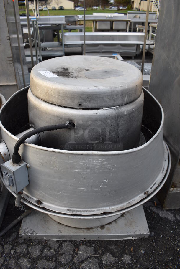 Metal Commercial Rooftop Mushroom Exhaust Fan. 115/230 Volts, 1 Phase. 36x36x36