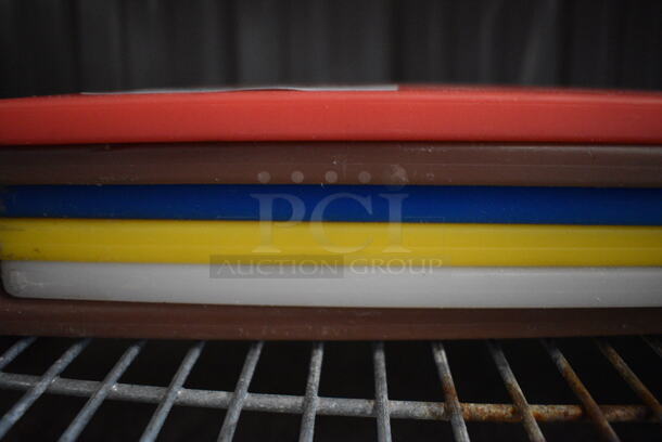 6 Cutting Boards; Red, 2 Brown, Blue, Yellow and White. 15x20x0.5, 12x18x0.5. 6 Times Your Bid! - Image 2 of 3