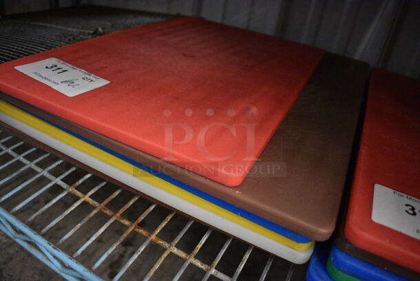 6 Cutting Boards; Red, 2 Brown, Blue, Yellow and White. 15x20x0.5, 12x18x0.5. 6 Times Your Bid! - Image 3 of 3