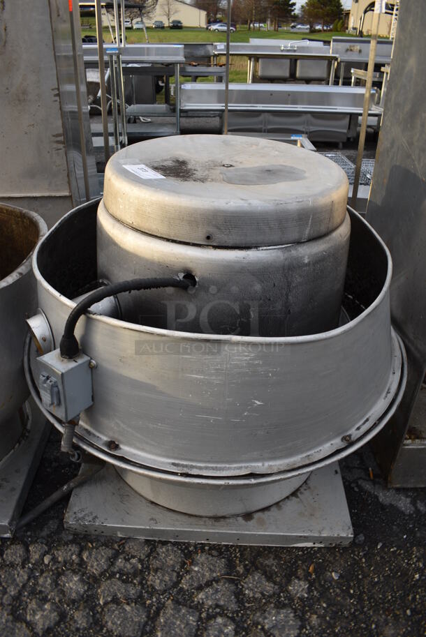 Metal Commercial Rooftop Mushroom Exhaust Fan. 115/230 Volts, 1 Phase. 36x36x36 - Image 4 of 6