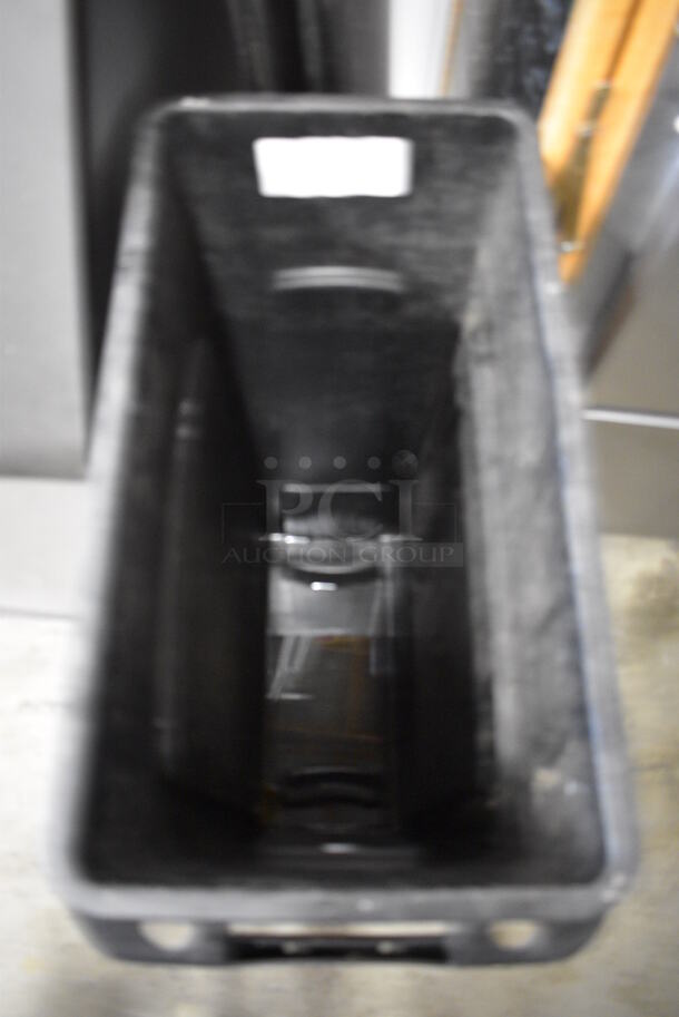Rubbermaid Black Poly Slim Jim Trash Can. 11x22x30 - Image 3 of 3