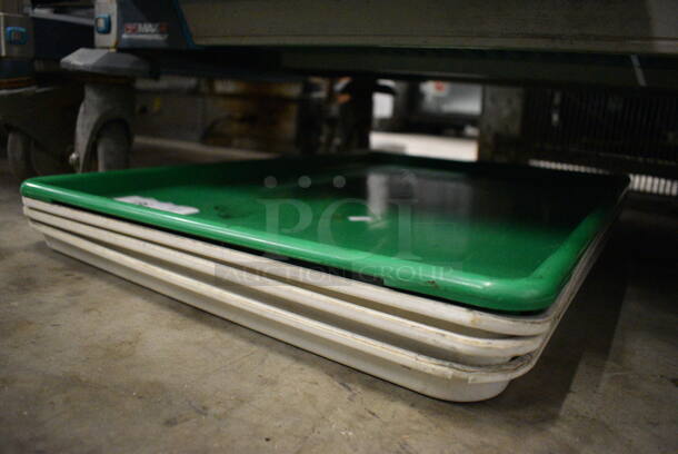 4 Poly Pans; 1 Green and 3 White. 18x26x1. 4 Times Your Bid! - Image 2 of 2