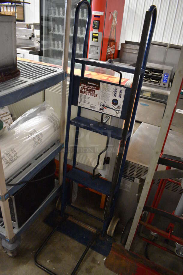 HaulMaster Blue Metal 600 Pound Capacity Hand Truck Moving Dolly. 22x11x60 - Image 2 of 5