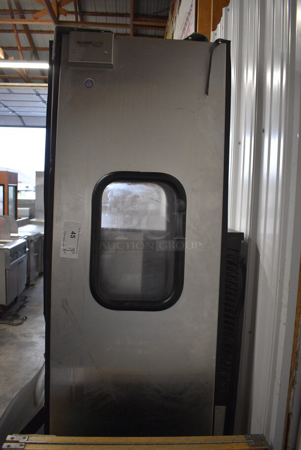 2 Eliason Stainless Steel Commercial Swinging Kitchen Doors. 20x3x83. 2 Times Your Bid!