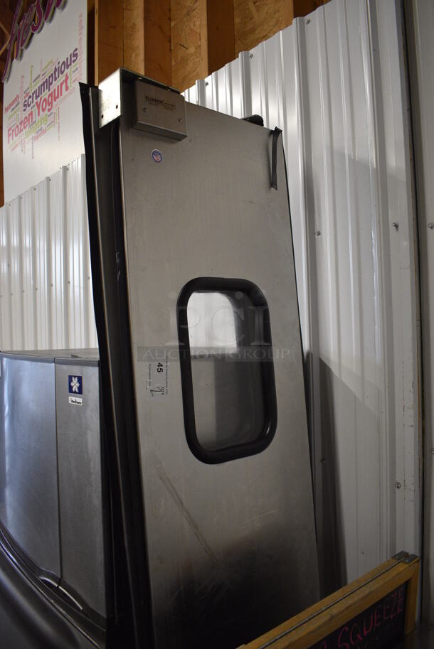 2 Eliason Stainless Steel Commercial Swinging Kitchen Doors. 20x3x83. 2 Times Your Bid! - Image 2 of 5