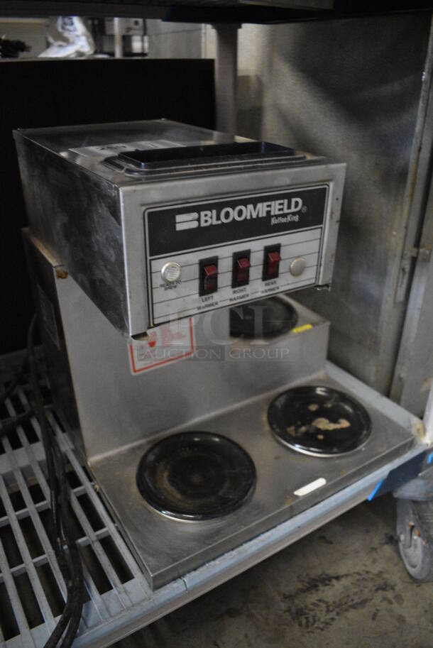 Bloomfield Stainless Steel Commercial Countertop 3 Burner Coffee Machine. 16x14x16 - Image 2 of 5