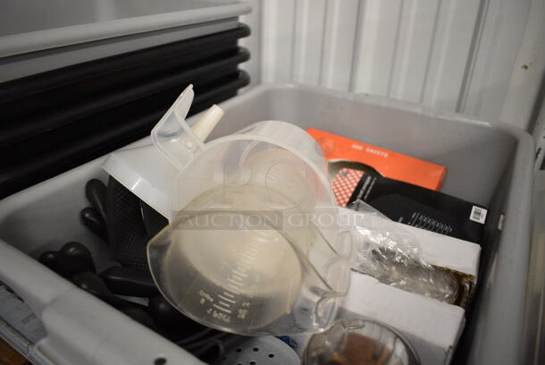 ALL ONE MONEY! Lot of Various Items Including Poly Pitchers in Gray Poly Bus Bin! - Image 3 of 3