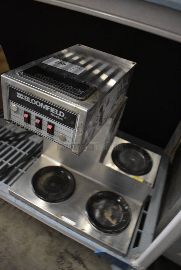Bloomfield Stainless Steel Commercial Countertop 3 Burner Coffee Machine. 16x14x16 - Image 3 of 5