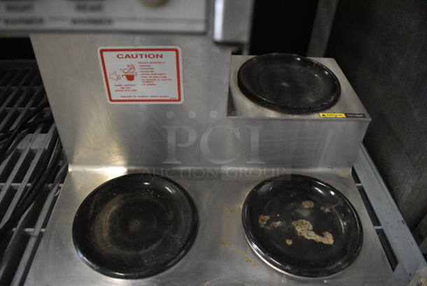 Bloomfield Stainless Steel Commercial Countertop 3 Burner Coffee Machine. 16x14x16 - Image 4 of 5