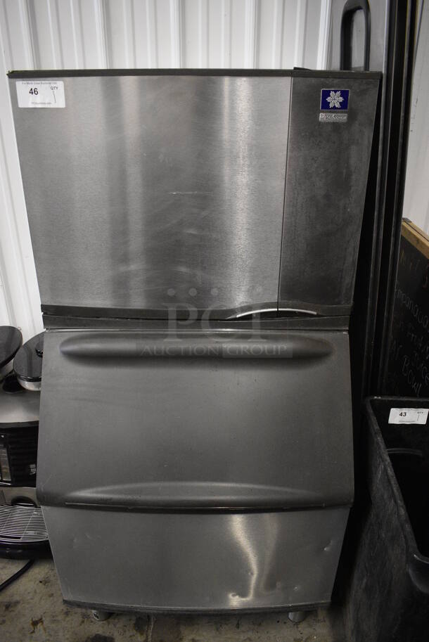 WOW! Manitowoc Model SD0502A Stainless Steel Commercial Air Cooled Ice Machine Head on Manitowoc Model B400 Stainless Steel Commercial Bin. 115 Volts, 1 Phase. 30x33x60 - Image 1 of 6