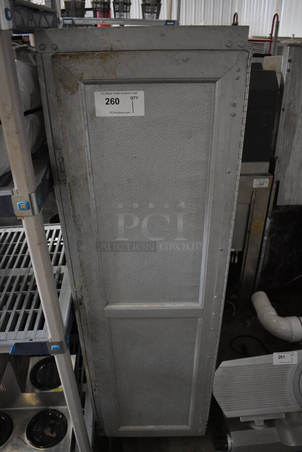 Metal Commercial Enclosed Pan Transport Rack on Commercial Casters. 17x28x62