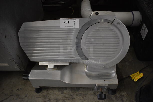 Stainless Steel Commercial Countertop Meat Slicer w/ Blade Sharpener. 25x17x18. Cannot Test - Unit Needs New Power Switch - Image 1 of 4