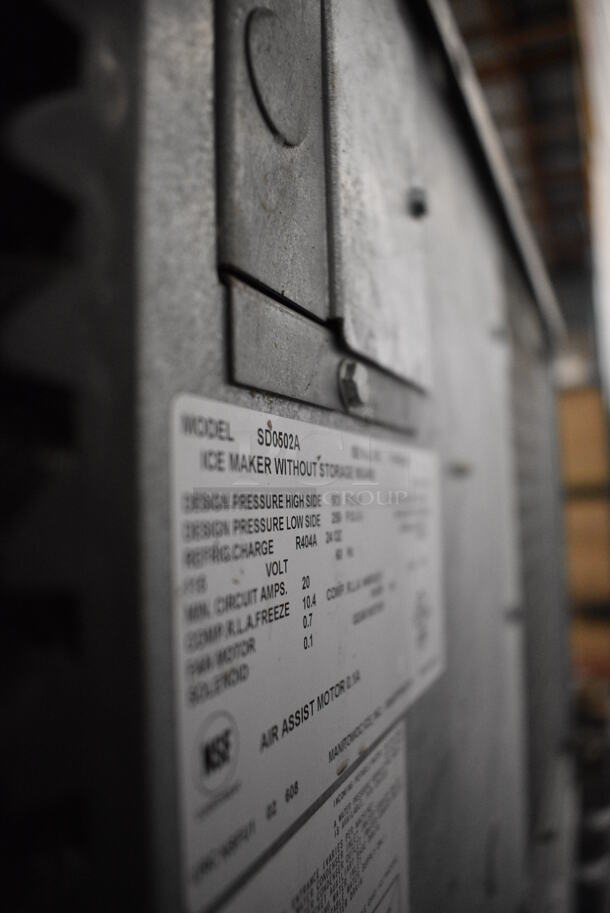 WOW! Manitowoc Model SD0502A Stainless Steel Commercial Air Cooled Ice Machine Head on Manitowoc Model B400 Stainless Steel Commercial Bin. 115 Volts, 1 Phase. 30x33x60 - Image 6 of 6