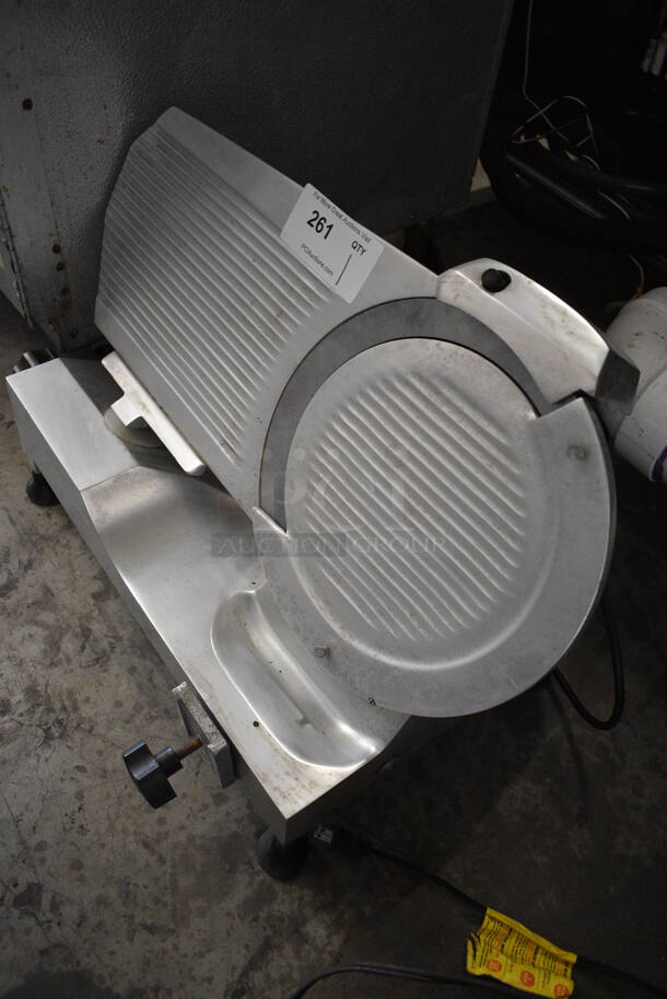 Stainless Steel Commercial Countertop Meat Slicer w/ Blade Sharpener. 25x17x18. Cannot Test - Unit Needs New Power Switch - Image 2 of 4