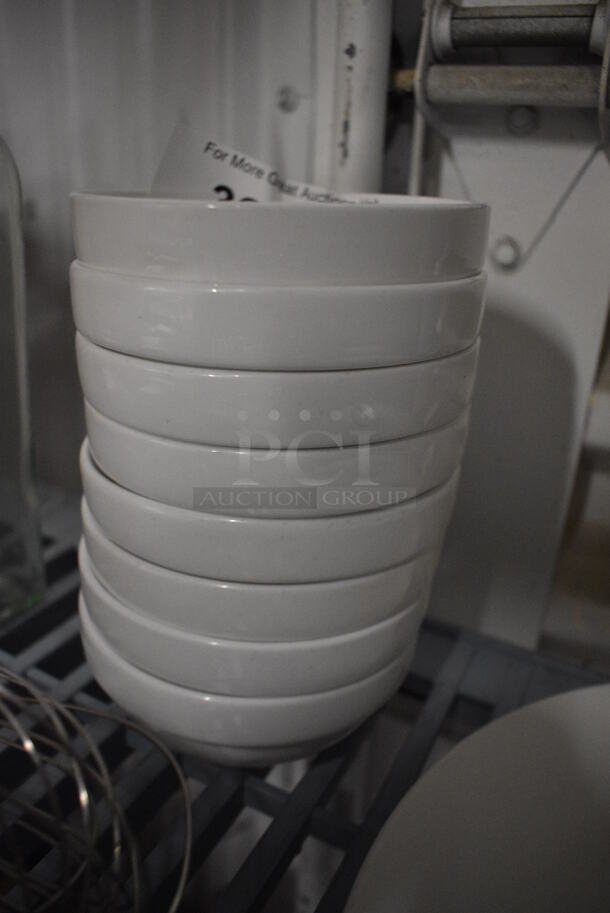 8 White Ceramic Bowls. 4.5x4.5x2. 8 Times Your Bid! - Image 2 of 2