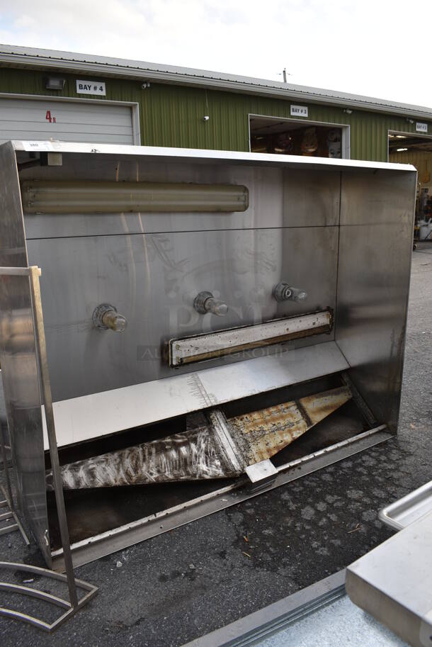 WOW! 7.5' Stainless Steel Commercial Grease Hood w/ Lights. 90x68x24 - Image 1 of 4