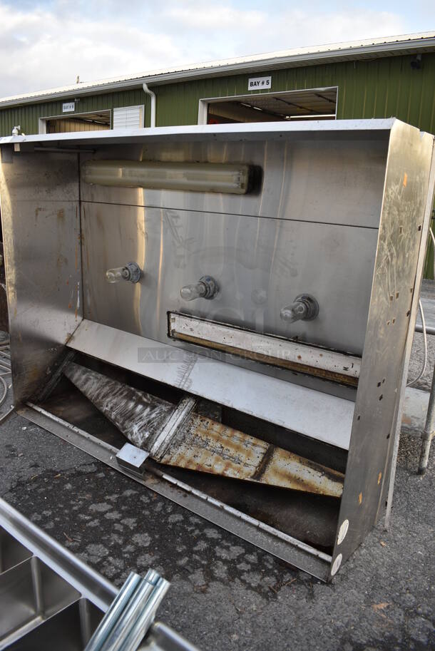 WOW! 7.5' Stainless Steel Commercial Grease Hood w/ Lights. 90x68x24 - Image 3 of 4