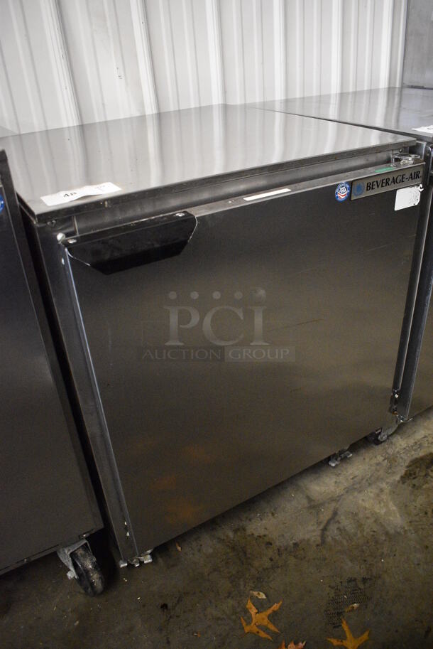NICE! Beverage Air Model UCR27A-23 Stainless Steel Commercial Single Door Undercounter Cooler on Commercial Casters. 115 Volts, 1 Phase. 27x30x31.5. Tested and Working! - Image 3 of 6